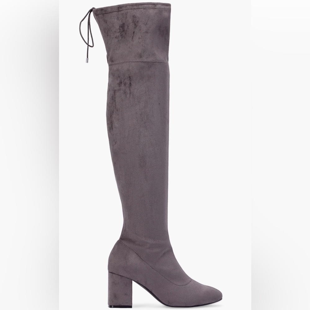 Dauphine Tie Over-The-Knee Boot Color: Magnet Gray Size 8